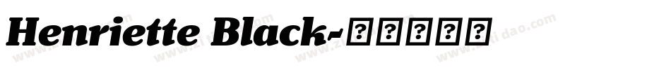 Henriette Black字体转换